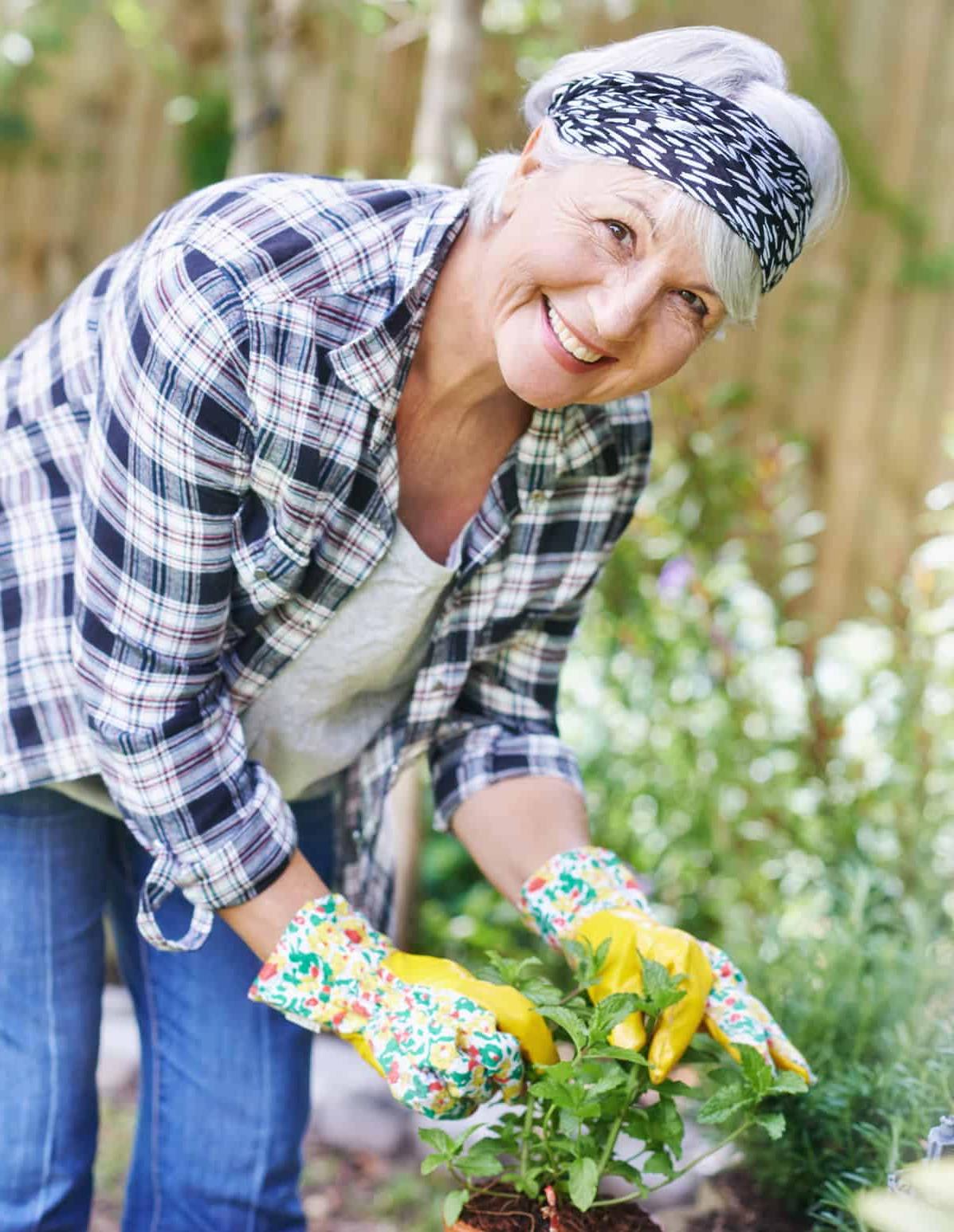 woman gardening